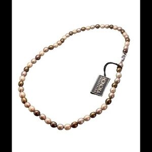 NWT Honora 17” shades of brown sterling silver necklace